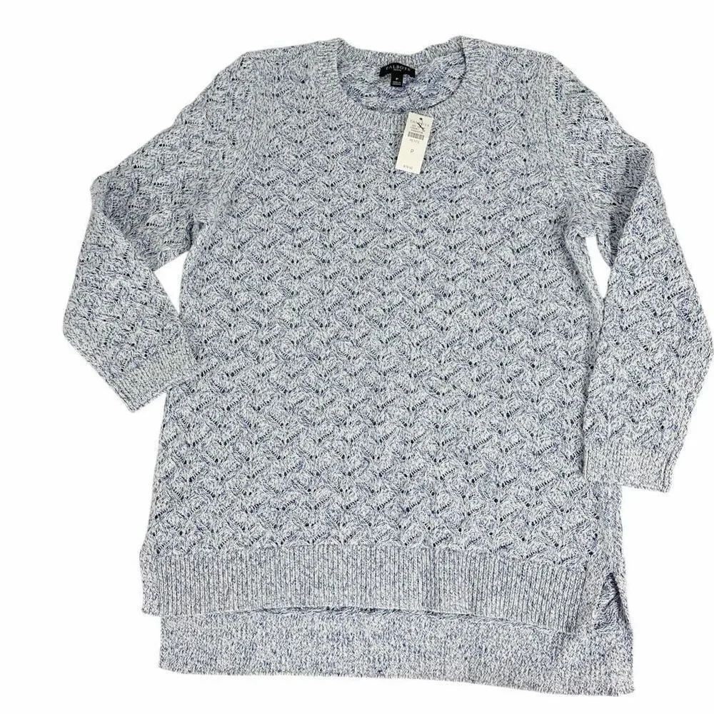 Talbots Crewneck Open Weave Sweater size P NEW